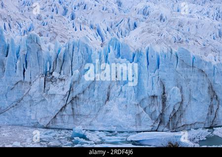 cracks and blues of the perito moreno glacier Stock Photo