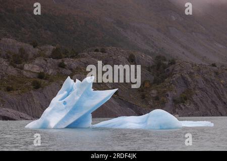 cracks and blues of the perito moreno glacier Stock Photo