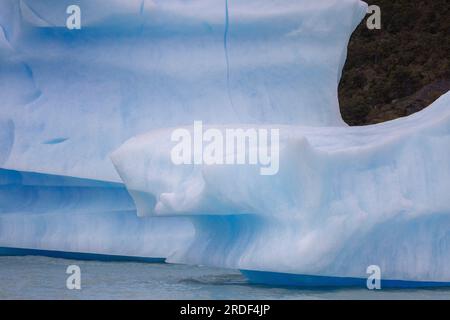 cracks and blues of the perito moreno glacier Stock Photo