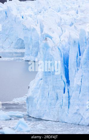 cracks and blues of the perito moreno glacier Stock Photo