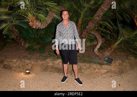 Rome, Italy. 20th July, 2023. Rocco Casalino attends the barbeque party of Beppe Convertini birthday at Palazzo Brancaccio. (Photo by Mario Cartelli/SOPA Images/Sipa USA) Credit: Sipa USA/Alamy Live News Stock Photo