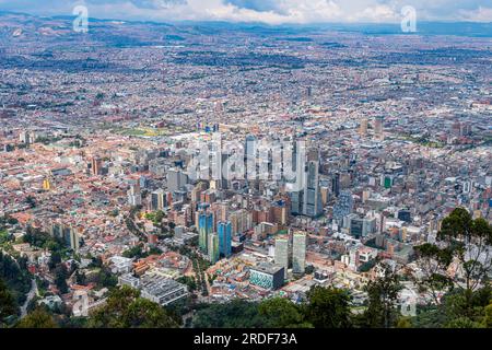 Overlook over Bogota from Monserrate, Colombia Stock Photo