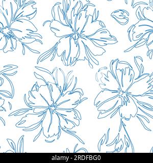 Abstract floral seamless pattern. Vector illustration background Stock Vector