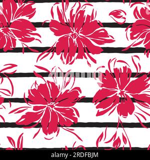 Abstract floral seamless pattern. Vector illustration background Stock Vector