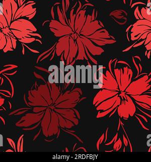 Abstract floral seamless pattern. Vector illustration background Stock Vector