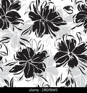 Abstract floral seamless pattern. Vector illustration background Stock Vector