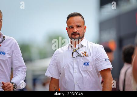 Hungary, 21/07/2023, Hungary, 21/07/2023, Vitantonio Liuzzi (ITA) former driver during the Hungarian GP, Budapest 20-23 July 2023 at the Hungaroring, Formula 1 World championship 2023. Stock Photo