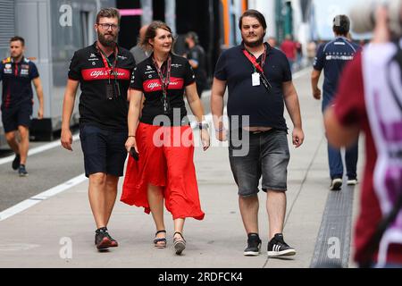 Budapest, Rieti, Hungary. 21st July, 2023. Paddock guests.on Paddock, Friday Jul21, FORMULA 1 QATAR AIRWAYS HUNGARIAN GRAND PRIX 2023 - Jul21 to Jul23 2023 Hungaroring, Budapest, Hungary (Credit Image: © Alessio De Marco/ZUMA Press Wire) EDITORIAL USAGE ONLY! Not for Commercial USAGE! Stock Photo