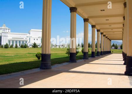 Columns at the National Museum, Ashgabat, Turkmenistan, National Museum, Ashgabat, Colonnades Stock Photo