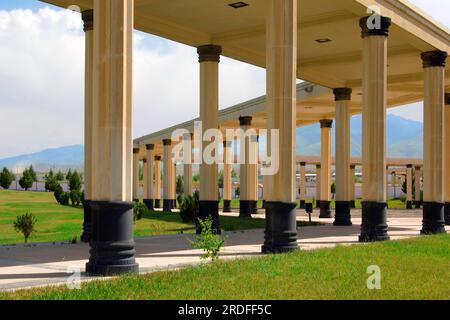 Columns at the National Museum, Ashgabat, Turkmenistan, National Museum, Ashgabat, Colonnades Stock Photo