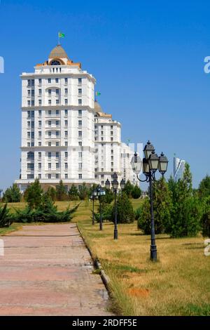 New residential buildings, view from the National Museum, Ashgabat, Turkmenistan, National Museum, Ashgabat Stock Photo