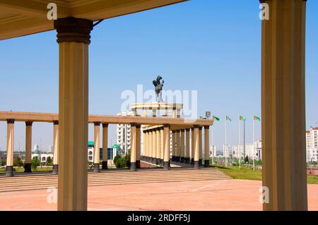 Columns at the National Museum, Ashgabat, Turkmenistan, National Museum, Ashgabat Stock Photo