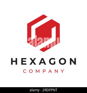 Creative simple geometric cube or hexagon box logo. Logo for technology, media and shipping services. Stock Vector