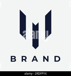 Abstract initial logo minimalist letter M element.Symbol of modern, elegant, unique and luxurious geometry.Design for identity.brand. company business Stock Vector