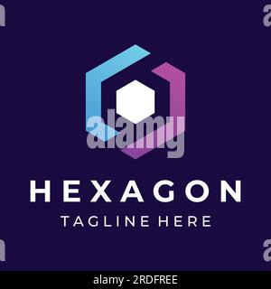 Creative simple geometric cube or hexagon box logo. Logo for technology, media and shipping services. Stock Vector