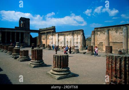 Basilica, Forum, excavation site Site, Pompeii, Italy Stock Photo