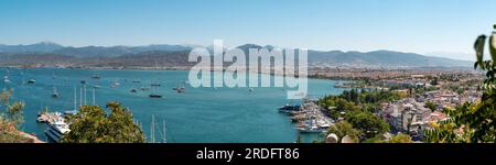 Aerial panoramic view of Fethiye Turkey on a sunny day Stock Photo