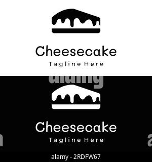 Cake or bread logo design.Sweet cakes, birthday cakes, cup cakes, cakes with cherries.Logos for businesses, cake shops, cake shops etc. Stock Vector