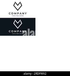 Abstract initial logo minimalist letter M element.Symbol of modern, elegant, unique and luxurious geometry.Design for identity.brand. company business Stock Vector