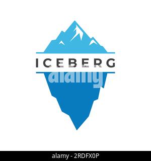 Abstract geometric arctic iceberg logo minimalistic vector illustration. Stock Vector