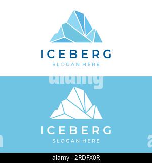 Abstract geometric arctic iceberg logo minimalistic vector illustration. Stock Vector