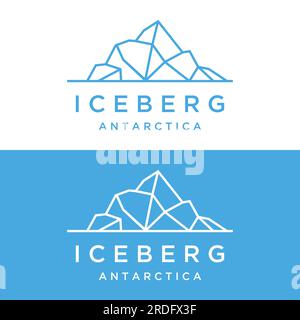 Abstract geometric arctic iceberg logo minimalistic vector illustration. Stock Vector