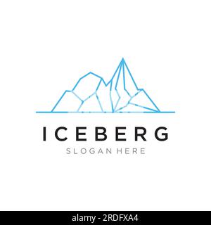 Abstract geometric arctic iceberg logo minimalistic vector illustration. Stock Vector