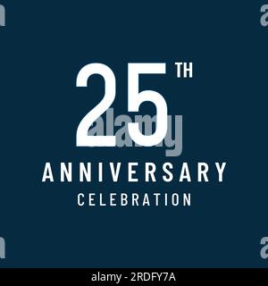 25th Anniversary Celebration logotype.Can be for greeting card, celebration, invitation. Stock Vector