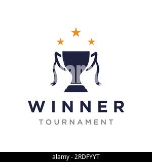 Creative and unique trophy logo. Trophy logo for sports tournament championship. Stock Vector