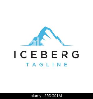 Abstract geometric arctic iceberg logo minimalistic vector illustration. Stock Vector