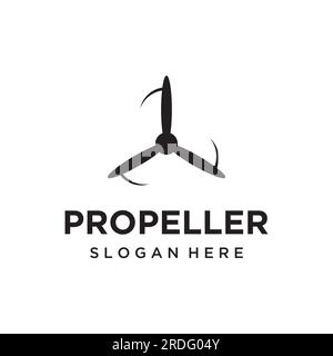 Abstract logo template propeller of airplane, windmill, fan.Logo for aviation,company,brand,industry. With a modern concept. Stock Vector