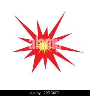 Illustration of explosion icon. Vector symbol Stock Vector