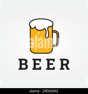 Premium quality vintage craft beer logo template. For badges, emblems, beer companies, bars, taverns. Stock Vector