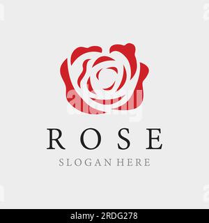 Logos of flowers, roses, lotus flowers, and other types of flowers. By using the concept of vector design. Stock Vector