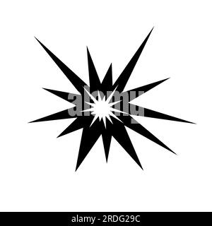 Explosion icon. Vector illustration isolated on white background Stock Vector