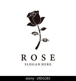 Logos of flowers, roses, lotus flowers, and other types of flowers. By using the concept of vector design. Stock Vector