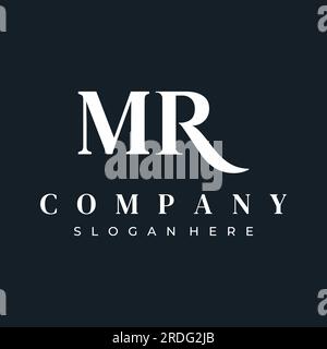 Luxury letters MR , RM , M , R with an elegant, modern and unique monogram. Logo for business card , business , brand , company. Stock Vector