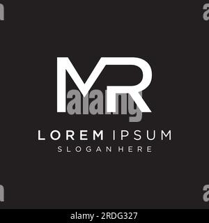 Luxury letters MR , RM , M , R with an elegant, modern and unique monogram. Logo for business card , business , brand , company. Stock Vector