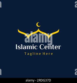 Unique,modern and creative luxury mosque logo with monogram.Logo for islamic,ramadan,company. Stock Vector