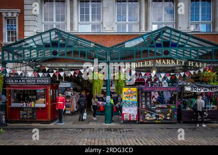 London, UK, Sept 2022, entrance of the Jubilee Market Hall in Covent Garden Stock Photo