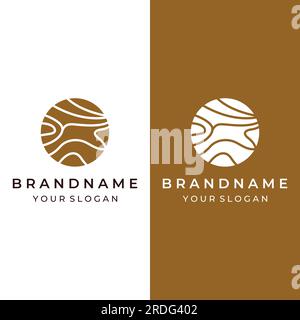 Wood and natural fiber logo design, carpenter and wood planks with saw craftsman tools. Stock Vector