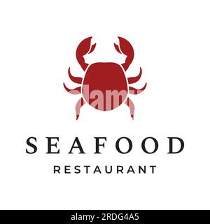 Abstract crab or seafood logo for business, restaurant and shop. Stock Vector