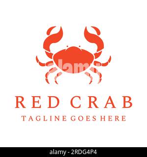 Abstract crab or seafood logo for business, restaurant and shop. Stock Vector
