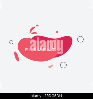 Modern colorful geometric fluid splash element abstract logo creative design. Logos for businesses, banners, labels, posters and placards. Stock Vector