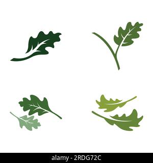 Autumn oak leaf logo and oak tree logo. With editing vector illustration. Stock Vector