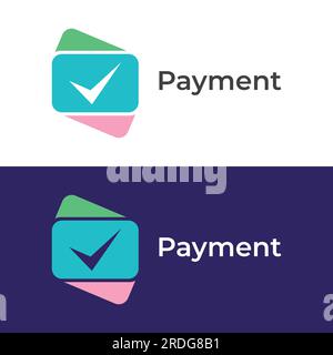 Digital payment card logo design, fast digital payment wallet. Logo for web, business, brand and payment. Stock Vector