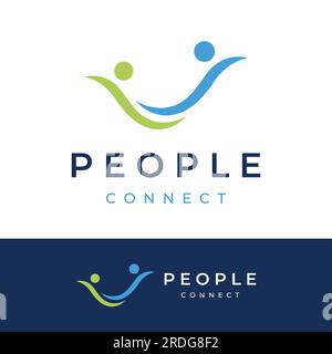 People relationship logo design .Logo for organization ,business , kindergarten. Stock Vector