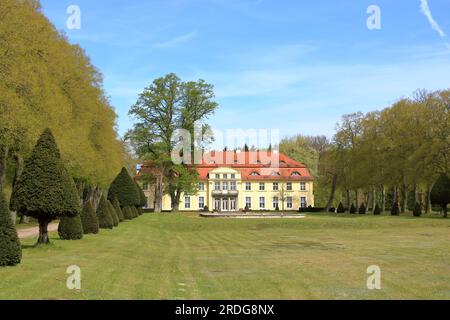 Schloss Castle Hasenwinkel Hotel in Bibow, Mecklenburg-Vorpommern in Germany Stock Photo