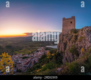 view of Zahara de La Sierra, Andalucia, Spain Stock Photo - Alamy