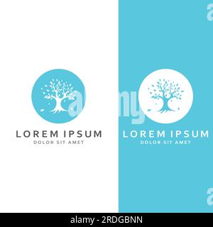 Living tree logo design, using vector concept. Stock Vector